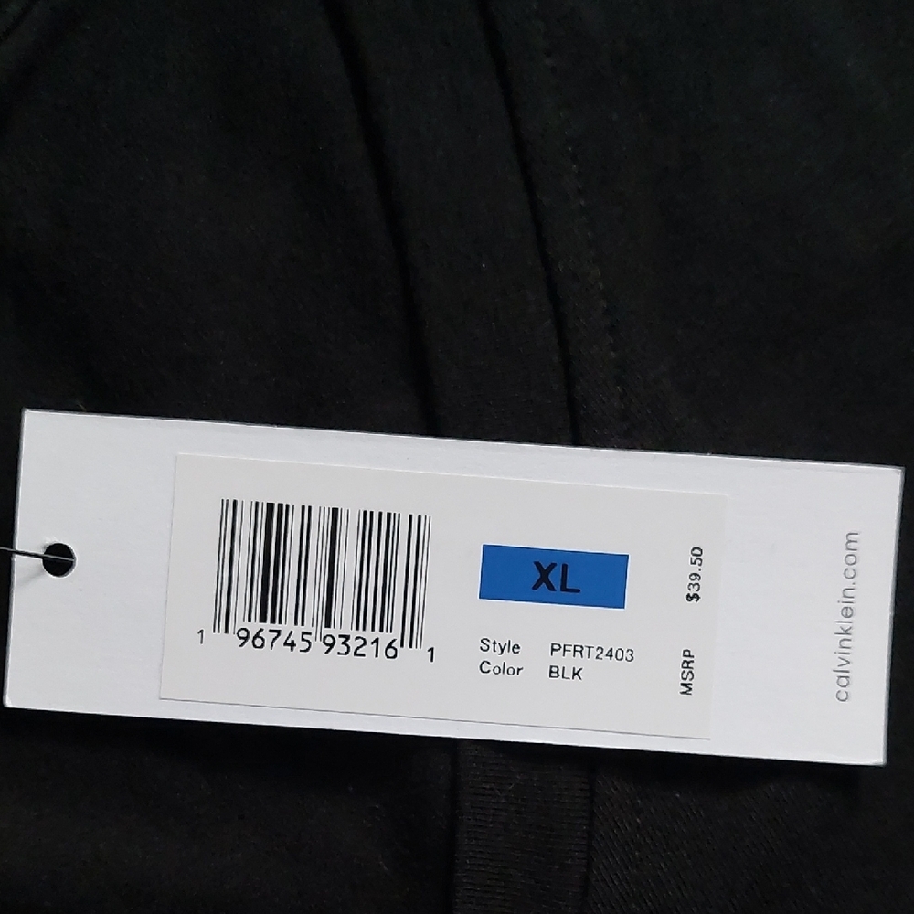 Calvin Klein Performance Womens Black V-Neck Tee Size XL - Picture 6 of 7